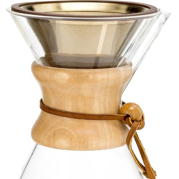 Osaka Titanium Pour Over Coffee Dripper with Double Layered Filter, Gold Cone - Picture 3 of 3